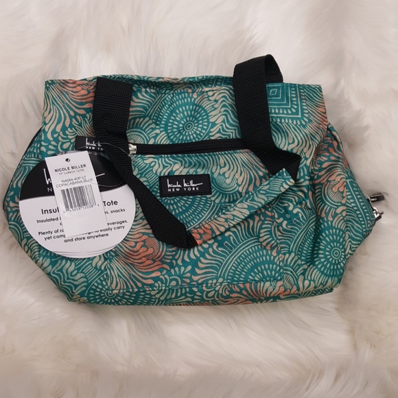 Nicole Miller Handbags - Nicole Miller Copacobana, Blue 11 inch Lunch Tote